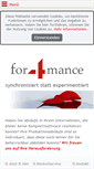 Mobile Screenshot of for4mance.de